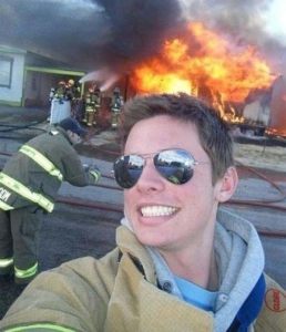 firefighter selfie fail