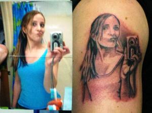 lustig Selfie Fail tattoo