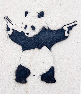 panda-baer-pistolen-graffiti-stancil