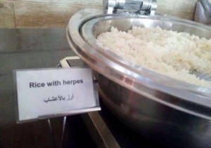 Reis mit Herpes